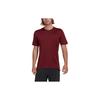 Terrex Round Neck Pullover Solid Color Short Sleeve T-Shirt Men Tops Dark-Red HI1618