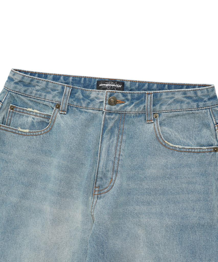 NICEGHOSTCLUB Side Check Panel Bootscut Jeans_Blue(Ng2Efud115A)