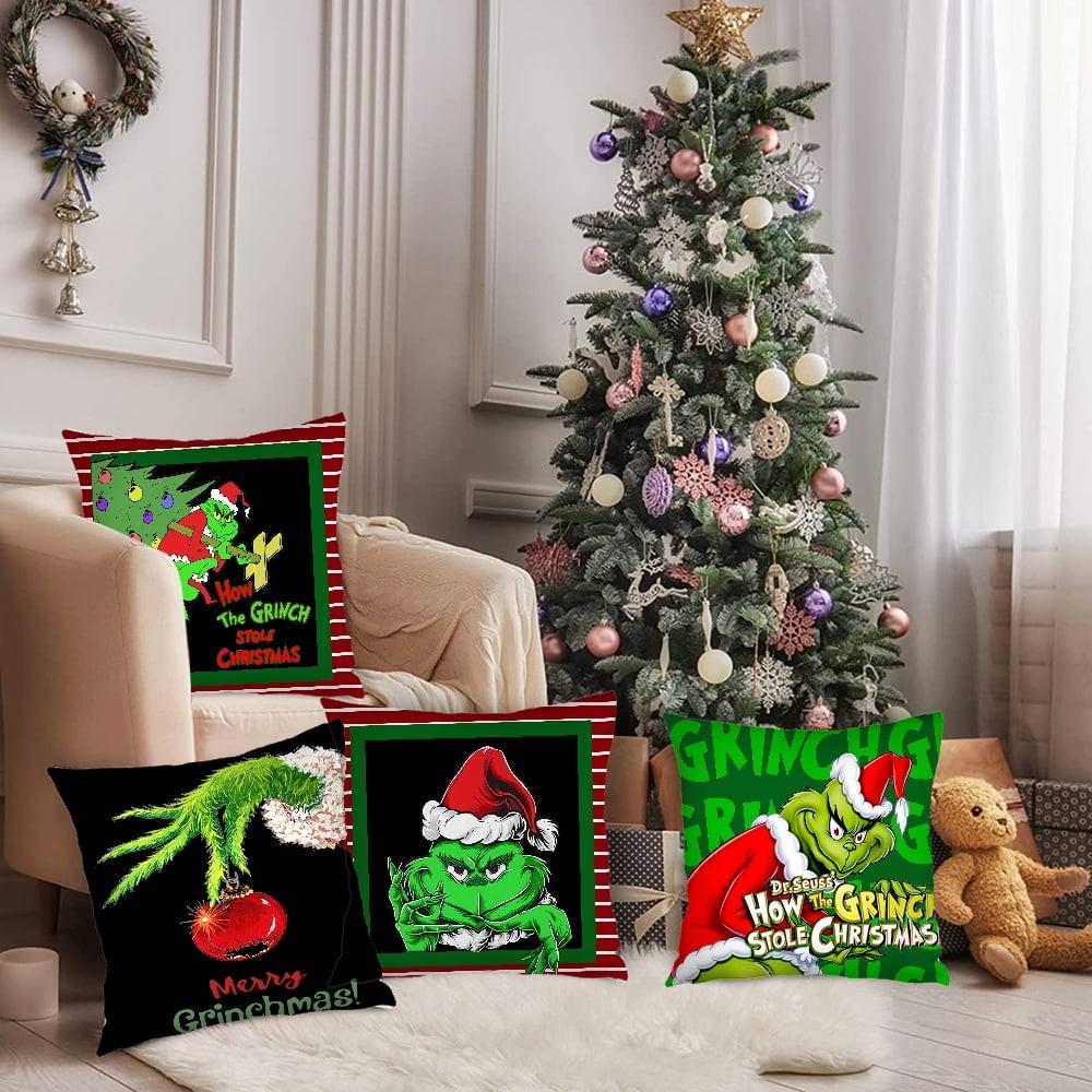 Fun Christmas Pillowcase Lumbar Pillowcase Sofa Home Decor Pillowcase