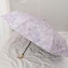 Vinyl Sun Umbrella Folding Floral Umbrella Portable Rain Umbrella for Girls Women