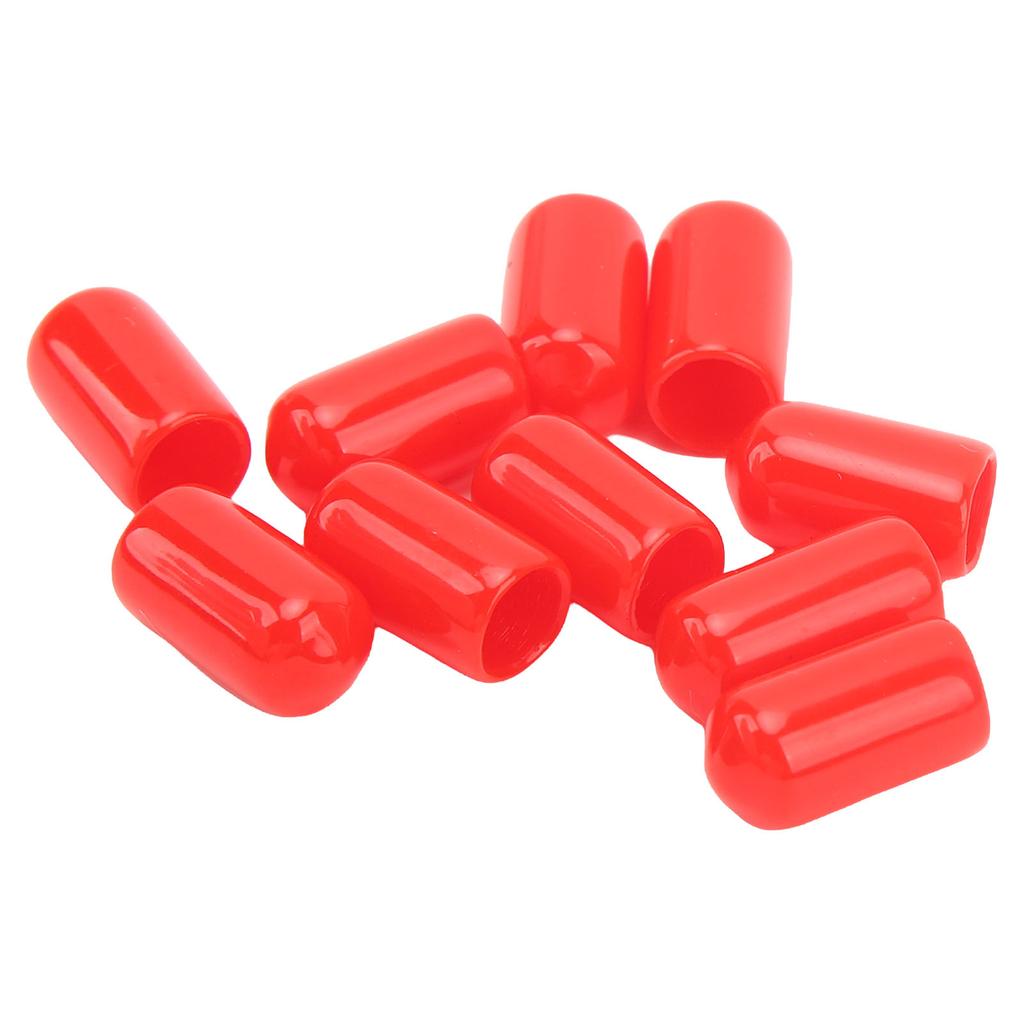 20 Pcs 6mm Brake Caliper Bleed Screw Nipple PVC Dust Cap High Durability for Braking Systems In Most Vehicles Red