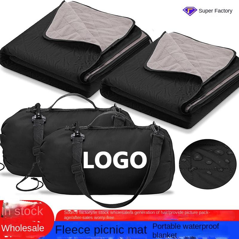 Extra-Large Polar Fleece Suede Camping Mat Waterproof and Moisture-Proof Floor Blanket for Winter Outdoor Activities