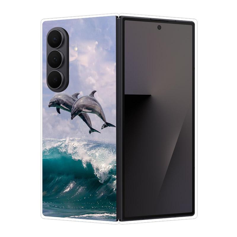 Чехол для Samsung Galaxy Z Fold 7 6 5 4 3 2 Прозрачный чехол для телефона для Samsung Fold7 Fold6 Fold5 Жесткий ПК Пластик Ударопрочный чехол Funda