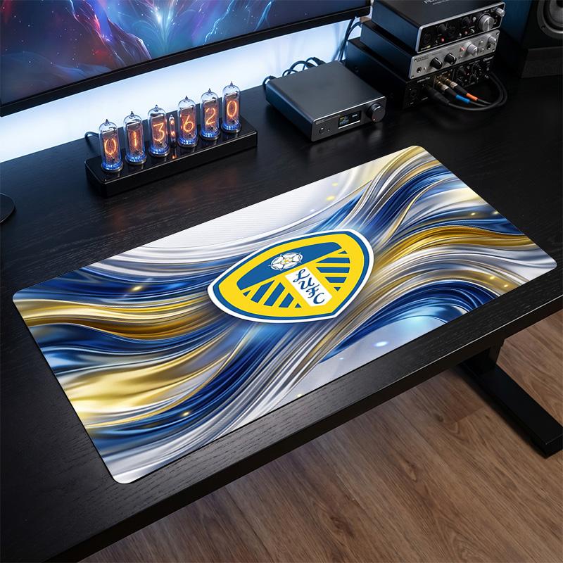 Большой коврик для мыши с принтом футбольного клуба Leeds United, противоскользящий расширенный игровой коврик для стола для офиса и дома
