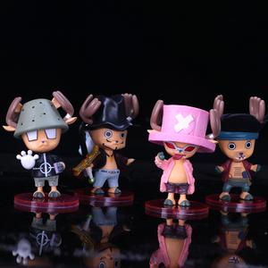 4 шт. Аниме One Piece Тони Тони Чоппер Кос МОРСКОЙ Сенгоку Сакадзуки Модель Игрушка Подарок Украшение для Автомобиля ПВХ Фигурка Действия В Коробке