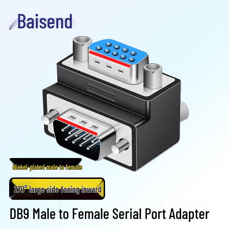 Baisende DB9 RS232 270-градусный Г-образный адаптер последовательного порта