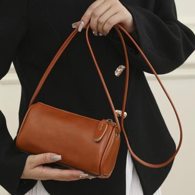Сумка через плечо из натуральной кожи Top Grain Leather - новинка лета 2024 года, женская сумка через плечо для телефона, мини-сумка в форме подушки для повседневных дел/офиса/свиданий