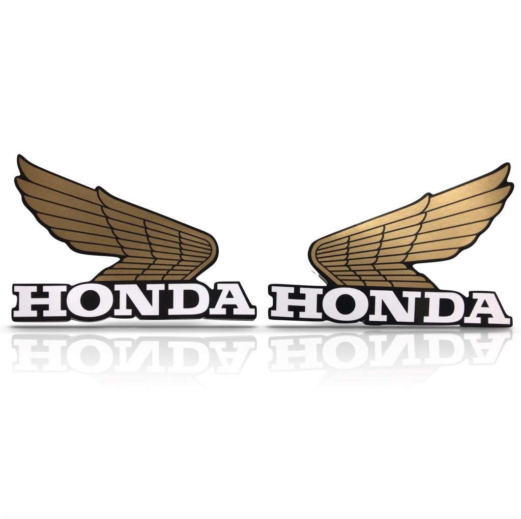 Универсальный, 5 цветов на выбор, Наклейка Honda Honda Wing, Водонепроницаемый, Светостойкий тип, Гоночный (Золото), Левый и правый 1 комплект