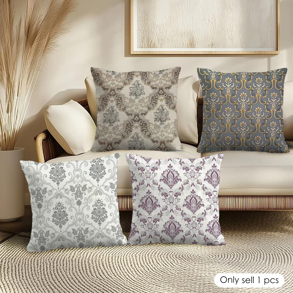 European Retro Cushion Cover Pillowcase Ultra Soft Skin Friendly Fabric Cloud Like Comfort Concealed Zipper