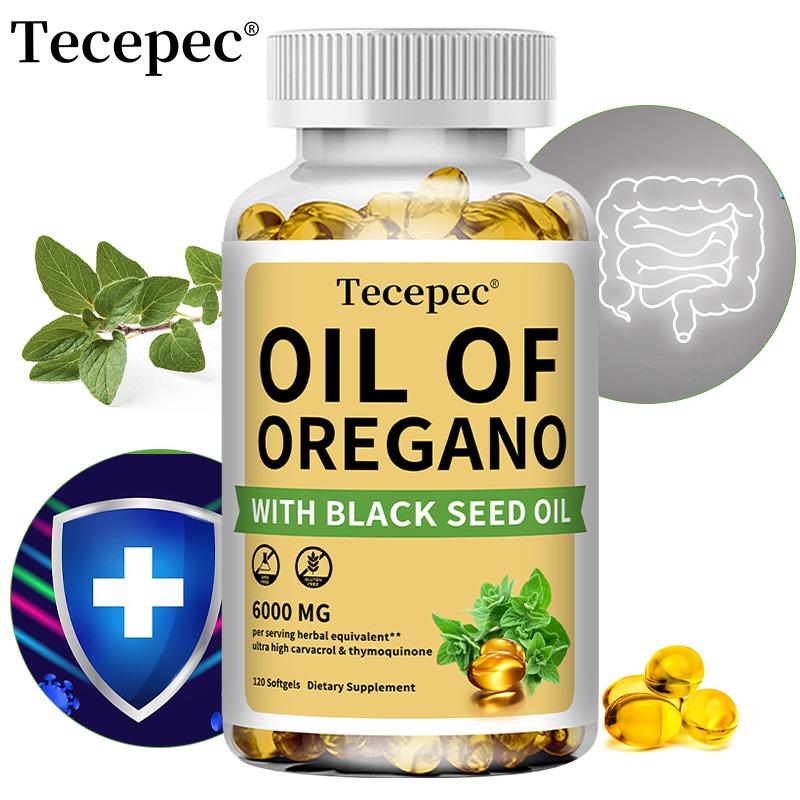 Tecepec Oil of Oregano with Black Seed Oil Dietary Supplement 120 Softgels