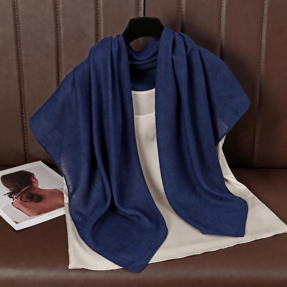 90x90cm Square Scarves Soft Female's Hijabs Fashion Cotton Linen Headscarf Bag Accessories