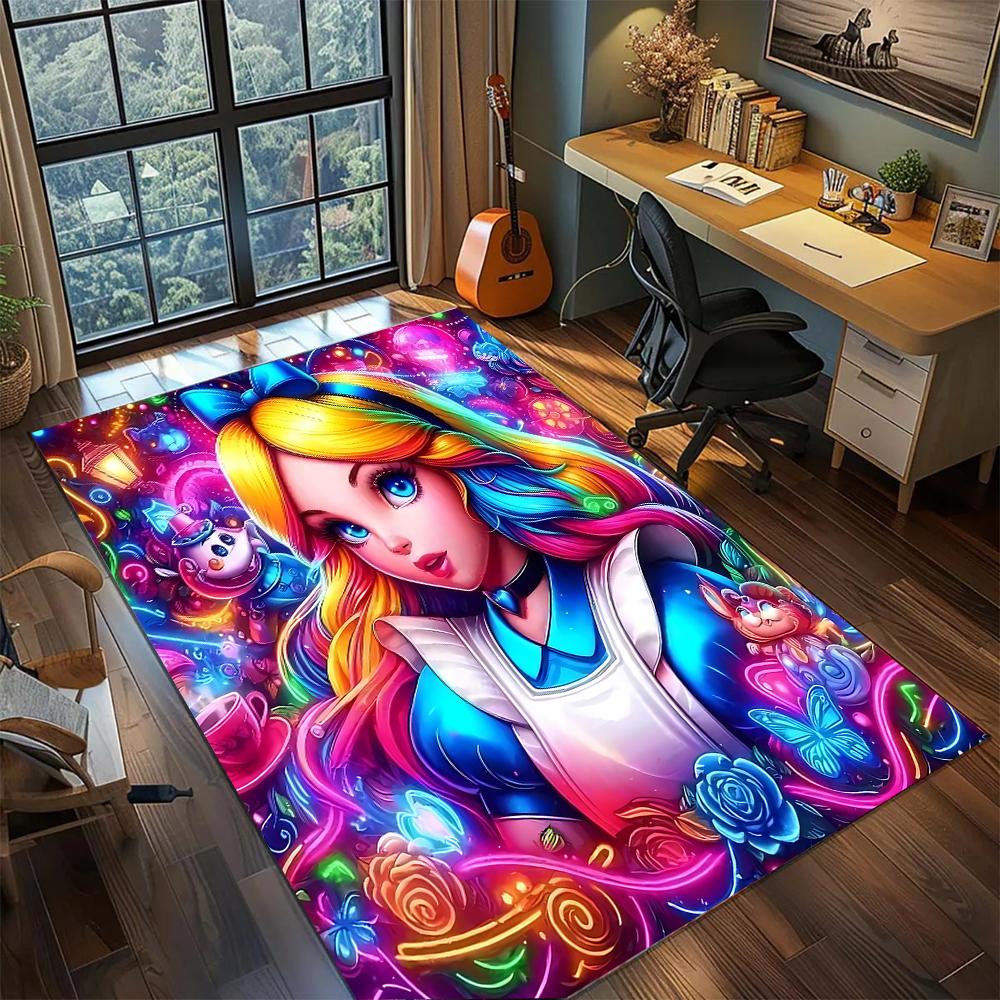 Disney Princesses: Healing Fairy Tales Rug Carpet Large Area Rug Non Slip Washable Floor Mat Gamer Room Bedroom Home Decor