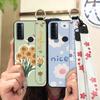 Oil Painting Fashion Design Phone Case For TCL 20 SE Anti-knock Dirt-resistant Durable Kickstand Wristband Wrist Strap