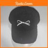 Plush Winter Baseball Cap With Embroidered Butterfly Bow Design For Wear Daily