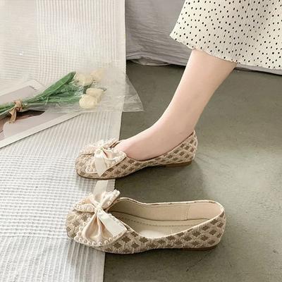 Модные женские балетки с жемчугом и бантом, туфли для женщин, тренд 2025, элегантные и модные, популярный молодой люксовый бренд, весенняя распродажа, лето