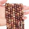 Jingde Jewelry Natural Dark Red Jasper Round Beads Bracelet - DIY Jewelry Accessories