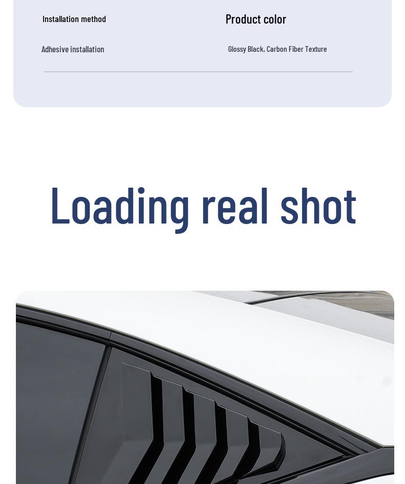 Deep Blue SL03 Rear Window Triangular Louver Decoration - Exterior Accessories for Cars