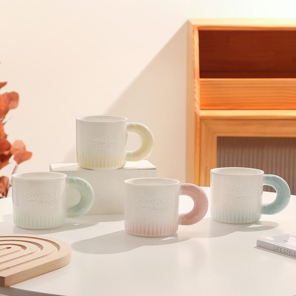 Простая парная кружка, высококачественная керамическая кружка, бытовая кружка для воды, сувенир на День святого Валентина, кофейная кружка, свежая