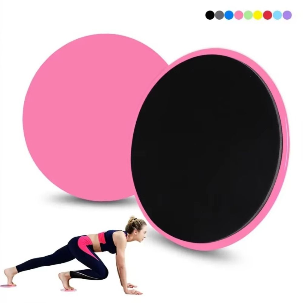 2pcs Solid Color Yoga Sliding Discs Enhanced Abdominal Muscle Workout Equipment Core Training
