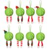 6Pcs Christmas Tree Pendant Striking Design Furry Christmas Furry Ball Decoration Hanging Ornament Seasonal Home Accents