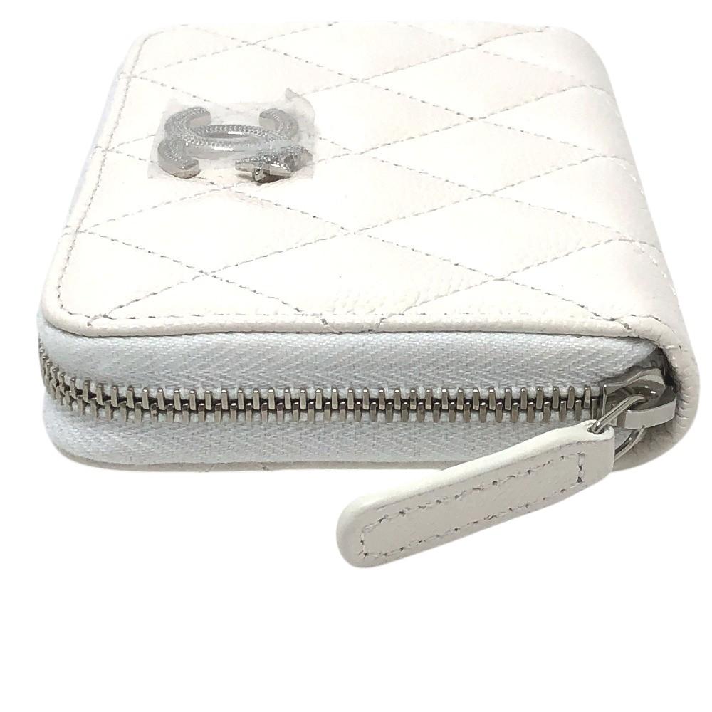 Chanel AP3728 Звезда CC Марка Круглая монетница Компактный кошелек Неиспользованный