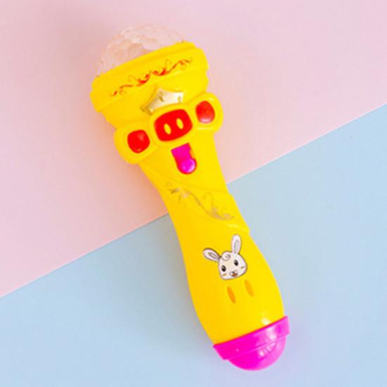 Прочный легкий милый детский микрофон в форме факела с батареей, игрушка для детей