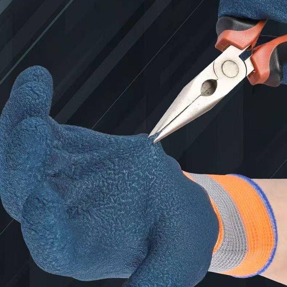 12Pair Breathable Tire Rubber Glove Non-slip Gardening Gloves  Construction Engineering
