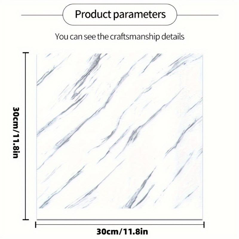 1pc11.81*11.81inch Self-Adhesive Wall Stickers Floor Stickers DIY 3D Tile Stickers Marble Stickers with Aluminum Foil Peel Stick