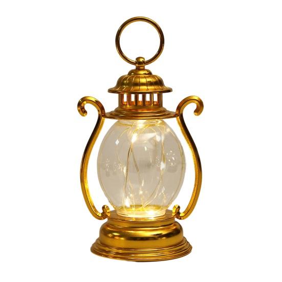 Retro Style LED Hanging Lantern with Hook Soft Lighting Battery-Powered Desktop LED Night Light Party Decoration