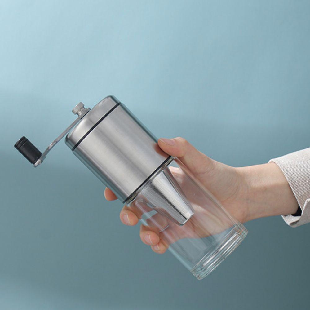 2 in 1 Hand-cranked Coffee Grinder Manual with Filter Travel Coffee Mill Adjustable Coarseness Ceramic Grinding Core