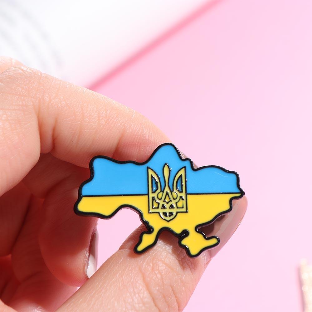 Brooches Ukrainian Flag Pins Zinc Zinc Alloy Ukrainian National Pins Ukraine Brooches Jewelry