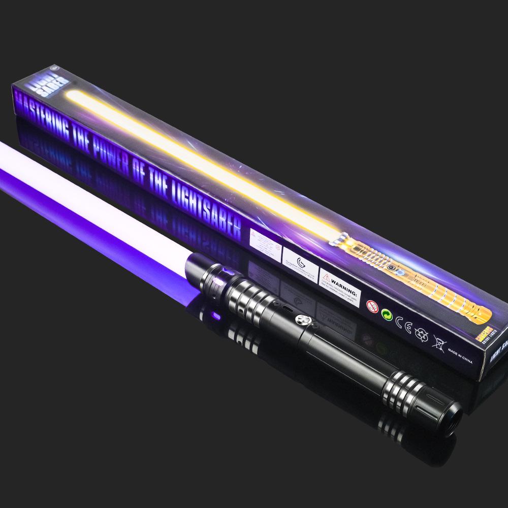 Премиальная металлическая подарочная коробка со световым мечом Звездных Войн - Перезаряжаемая, светящаяся игрушка для детей