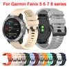 26 20 22 ММ Ремешок для часов Garmin Fenix 6 6X Pro 5 5S 5X Plus 3HR Fenix7 Fenix 8 Силиконовый QuickFit Easyfit Браслет