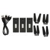 3PCS 3.7V 1800mAh Drone Battery Plug and Play RC UAV Battery with Propeller Blades for E88 E88PRO E525 E99 E99PRO P1 K3