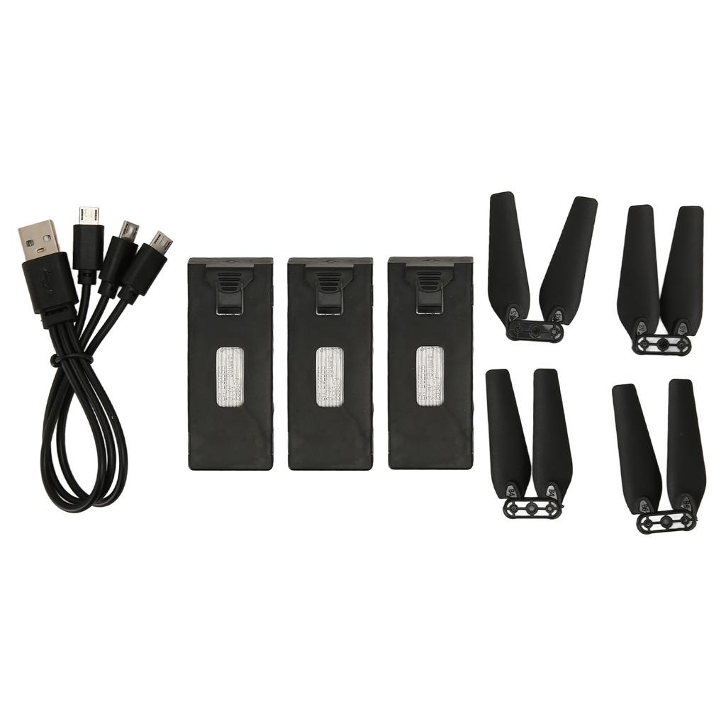 3 шт. 3,7 В 1800 мАч Аккумулятор для дрона Подключи и играй Аккумулятор для RC БПЛА с лопастями пропеллеров для E88 E88PRO E525 E99 E99PRO P1 K3