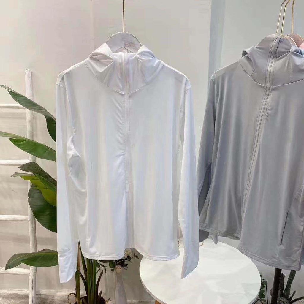 Women's Japanese Ice Silk UV Protection Hooded Jacket - Summer Solid Color, Outdoor Sun Protection