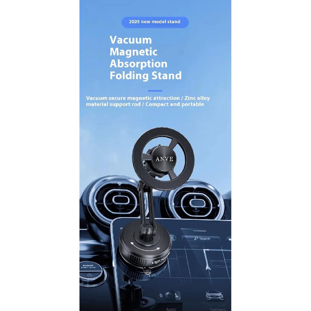 ANVE 360° Вращающийся держатель для приборной панели автомобиля Универсальный вакуумный адсорбционный роботизированный кронштейн с магнитной присоской Держатель для мобильного телефона