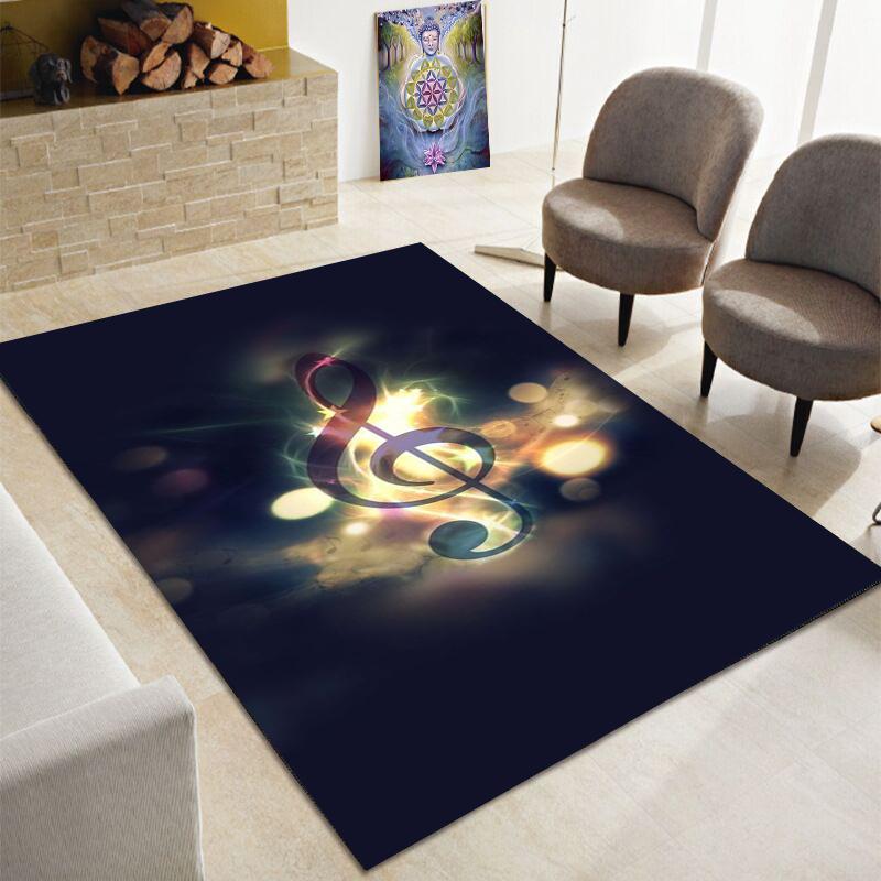 3D Creative Music Note Large Carpet, Living Room, Bedroom Sofa Carpet, Kitchen, Bathroom Door Mat, Non Slip Floor Mat Gift