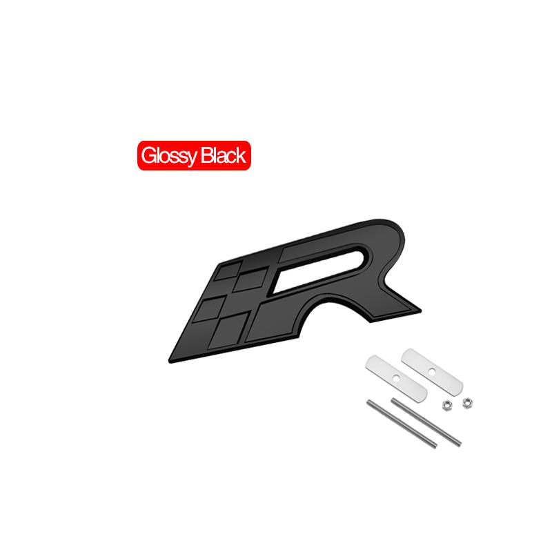 gycsn9 Car Front Grille Hood Rear Trunk Sticker R Emblem Badge For Racing Ibiza Leon E-racer Ateca Formentor Alhambra Exeo Altea Ateca