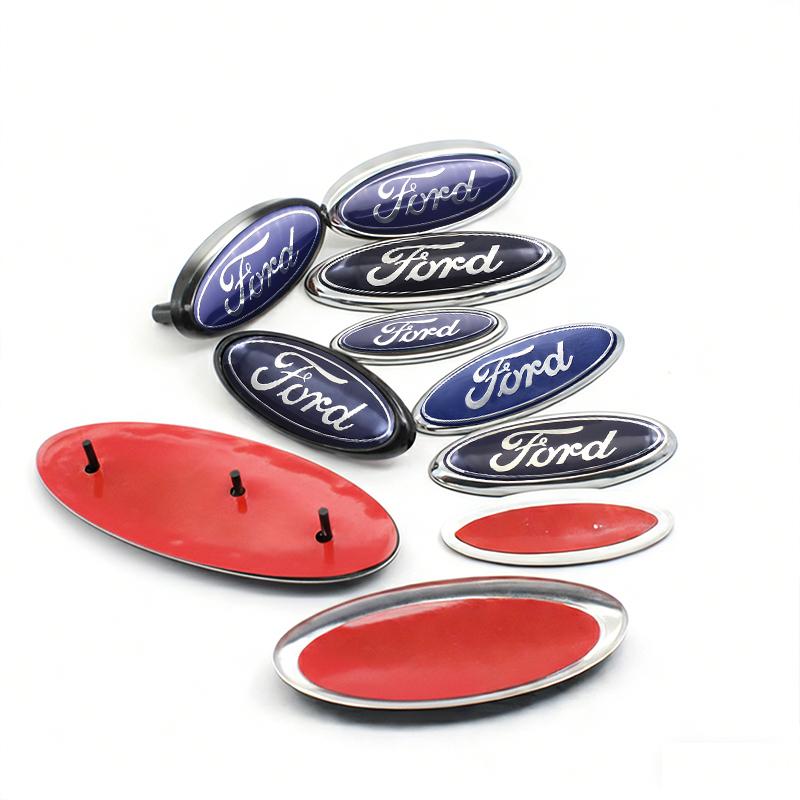 Car Logo Front Grille Badge Trunk Cover Sticker Decal Accessories For Ford Fiesta ST Fusion Explorer Escape Shelby Edge Kuga MK6 CVU1