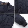 Мужское пуховое пальто с воротником-стойкой, длинными рукавами, застежкой на пуговицы, однотонная куртка с боковыми карманами, стеганая верхняя одежда для отдыха на открытом воздухе