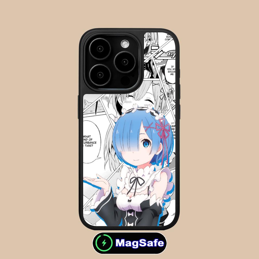 Чехол для мобильного телефона ReZero Rem Waifu для iPhone 17 16 15 14 13 12 11 Air Pro Max Plus Magsafe Матовая поверхность Цветная крышка Роскошный
