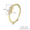 Trendy Elegant Dainty Rings For Women Romantic Women's Shiny Zircon Gold Color Thin Finger Ring Accessories Jewelry KCR088