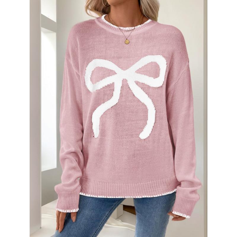 VEZFAA Женские модные повседневные свитера с длинным рукавом и круглым вырезом на осень-зиму