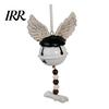 Seasonal Halloween Decor Jingle Bell Ornament, Gothic Bull Skull/Angel Wings Hanging Decorative Decoration for Tree, Party Home Cool Patterns