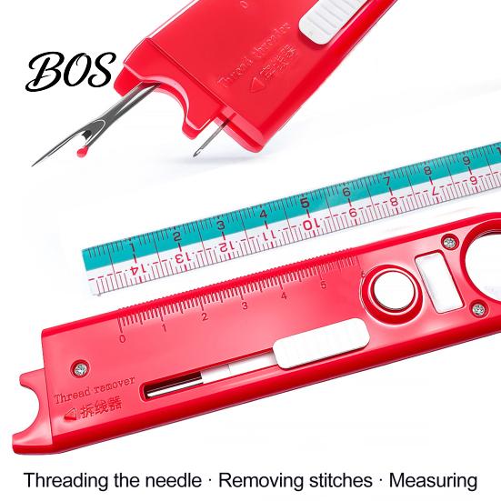 Mini Threading Helper 1/2Pcs 4-In-1 Sewing Threader Tool with Seam Remover, Magnifying Glass, Needle Accessory Magnetic Guide, Tools,
