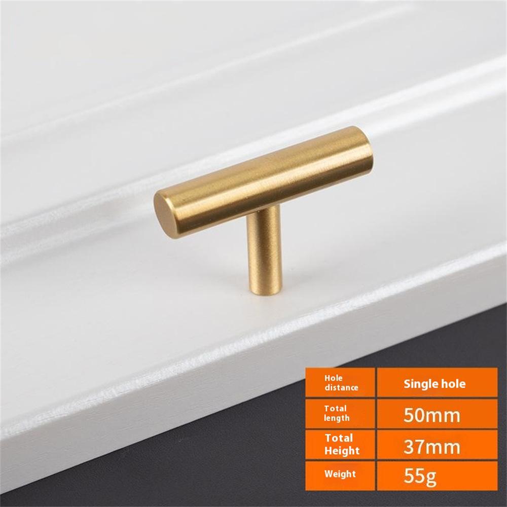 BR77 Brass Cabinet Pulls 50 x 25mm Drawer Handle Single Hole Furniture Hardware for Wardrobe