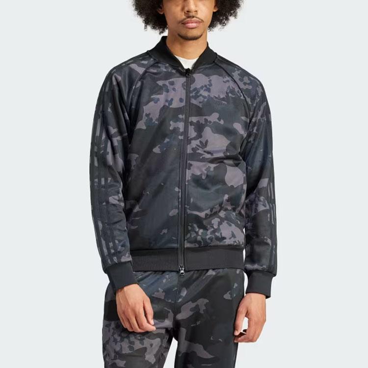 Adidas Мужская куртка Originals Camo Sstr Track Top черного цвета IS0252
