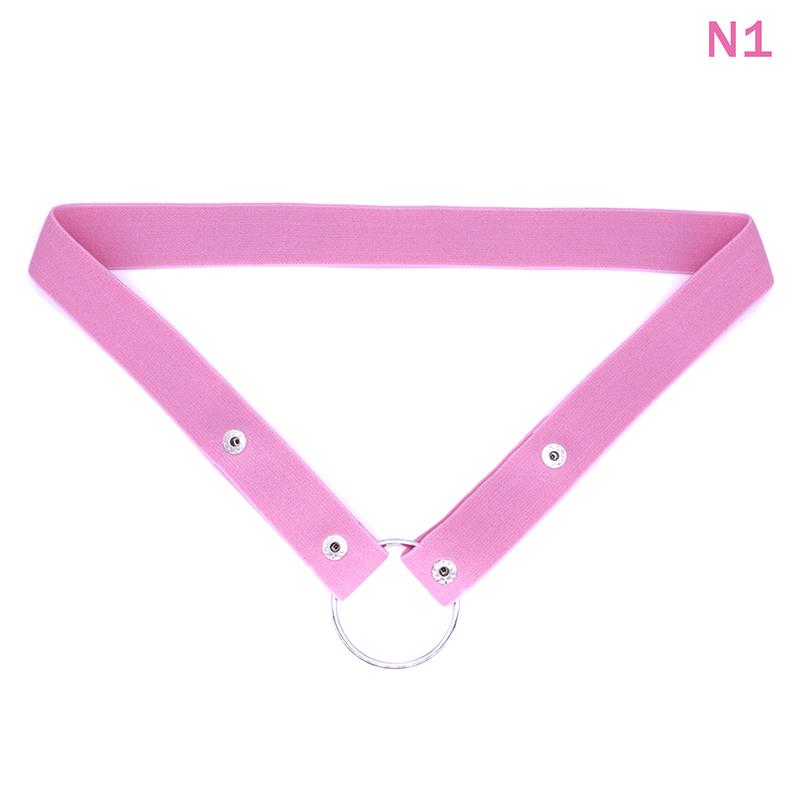 Pink Male Penis Ring Chastity Cage Auxiliary Belt Anti-off Device Elastic Belt Adjustable Underwear Rope Scrotum Ring Sex ToyHot