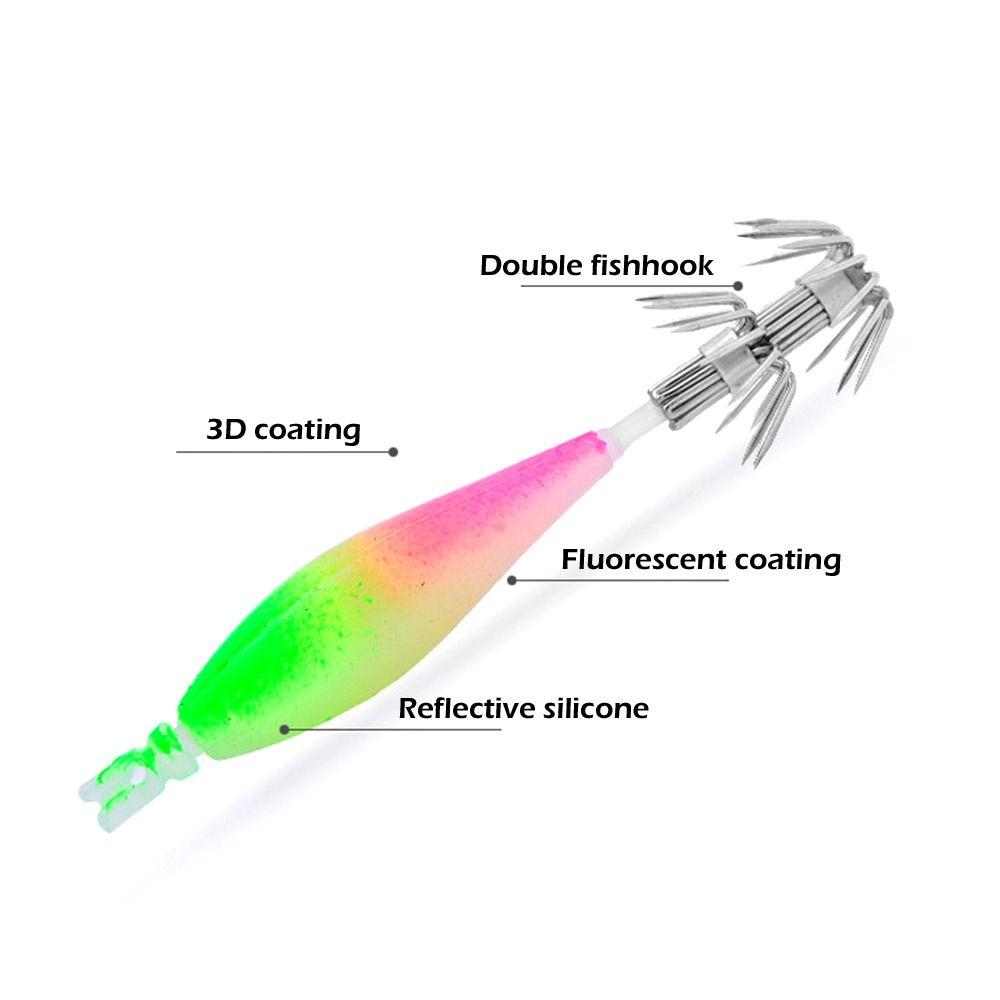 Durable Angling Supplies Fishing Accessories Fishhooks Soft Lure Jig Squid Hooks Artificial Baits